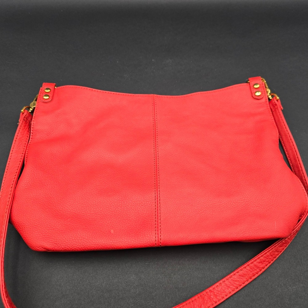 Hobo International Tangerine Pebbled Leather Crossbody Bag Gold Hardware Purse